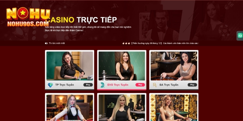 Chơi game Live Casino đỉnh cao